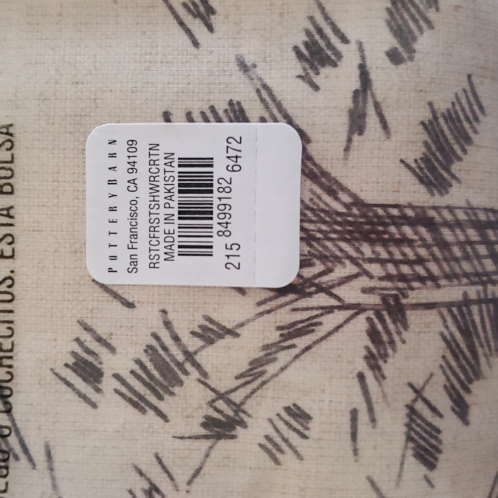 NWT Pottery Barn Rustic Forest 100% Cotton Shower Curtain 72×72" - Picture 8 of 12